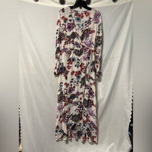 Patrons of Peace Floral Gauze Maxi Dress Size Small